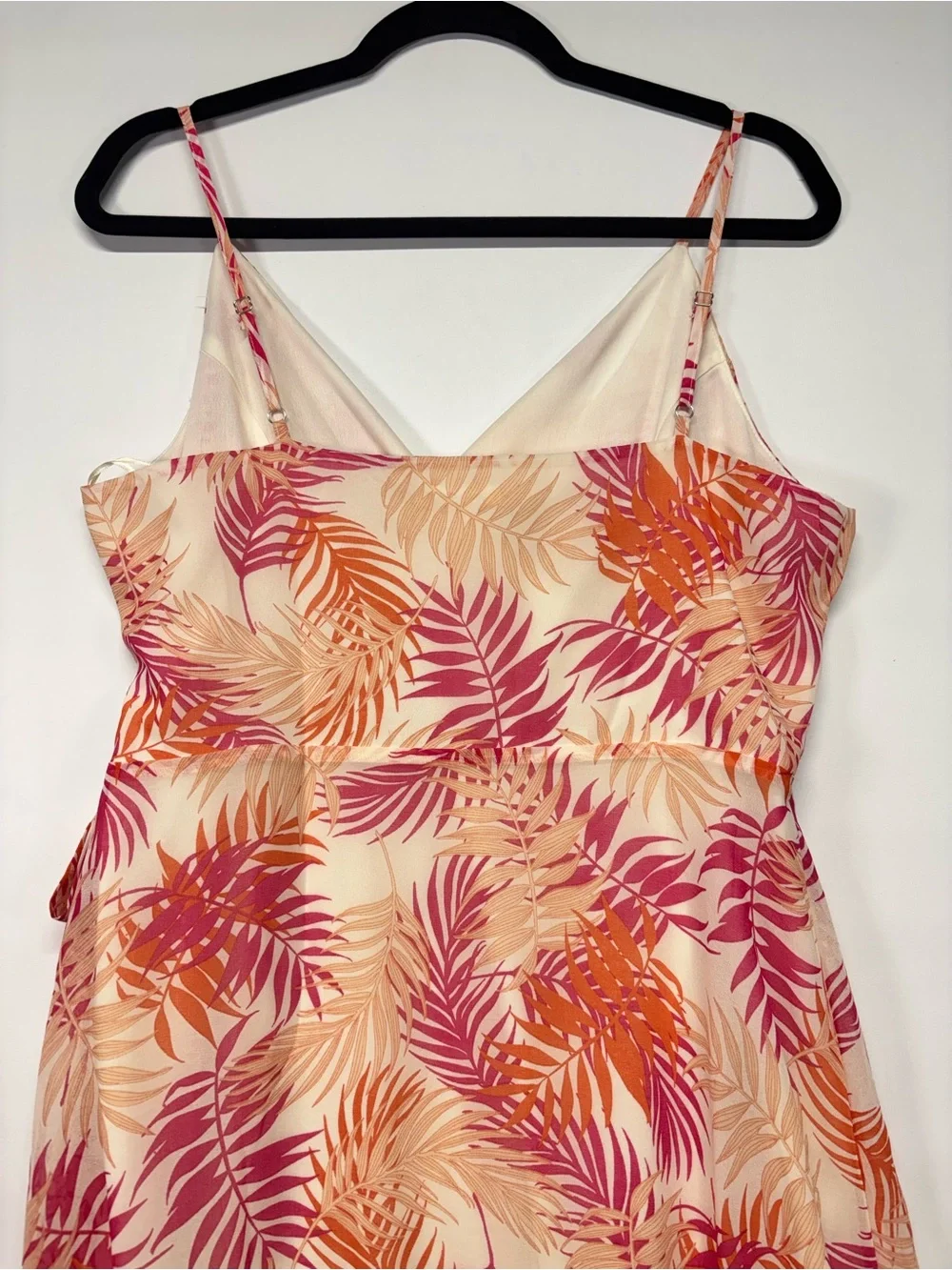 ✨Miami Palm Leaf Print Strappy Wrap Sundress Size L
